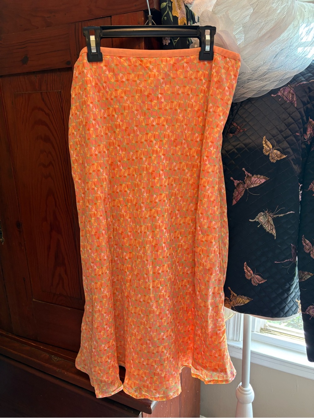 Y2K Geometric Midi Skirt
